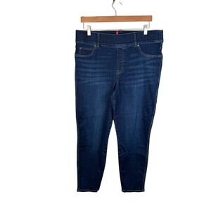 Spanx Dark Wash Stretch‎ Denim High Rise Pull On Skinny Jeans Womens Size 1X 1T